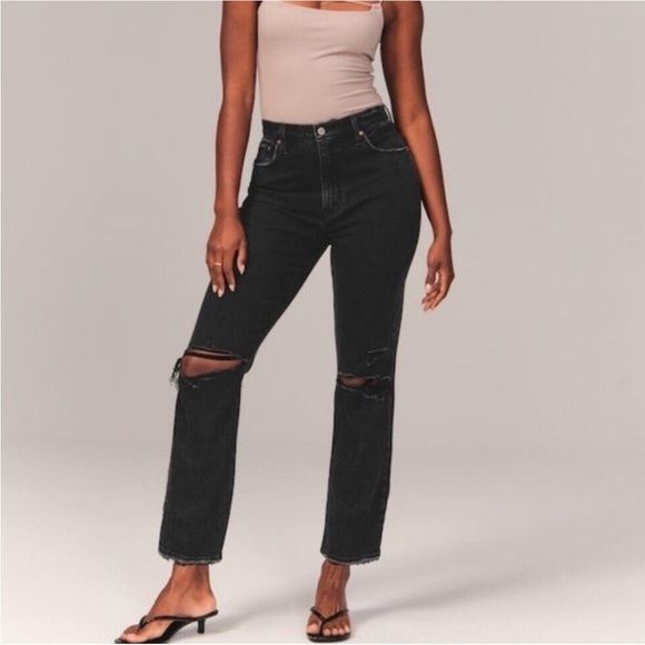 Abercrombie & Fitch curve love the ankle straight denim - Picture 1 of 9